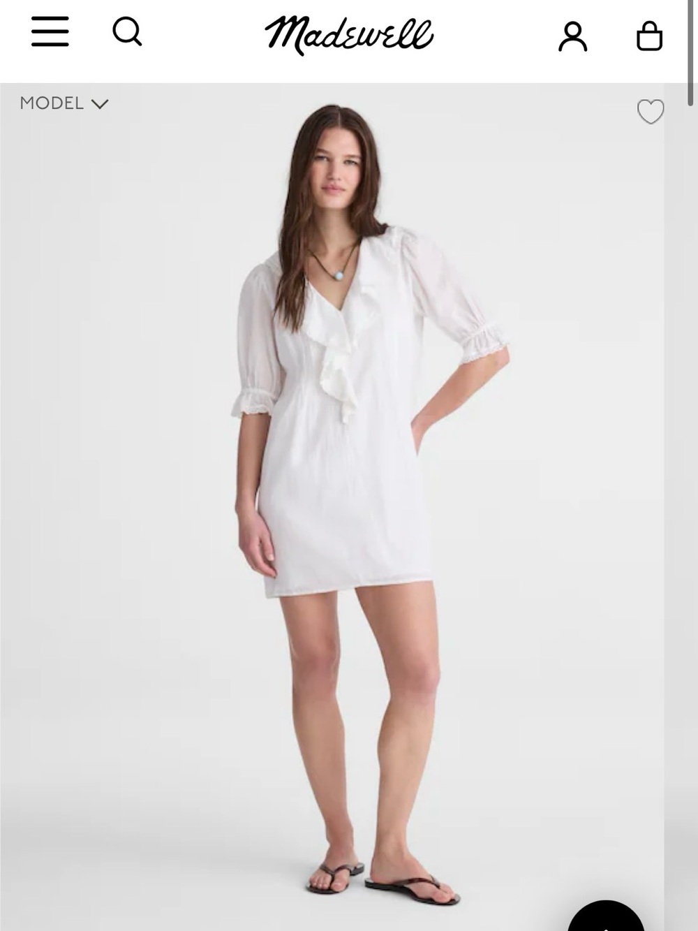 Madewell The Blaire Mini Dress NWT